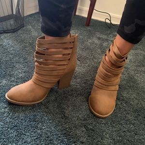 Tan booties